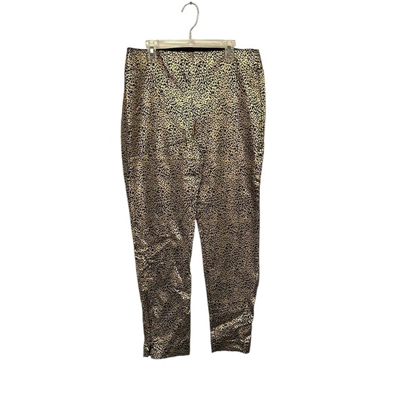 Attyre Gold Metallic Animal Print Pants - Picture 1 of 5